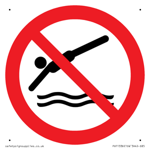 Prohibition: No diving